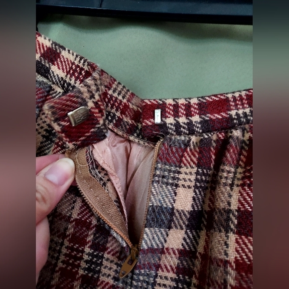 Vintage Plaid High-waisted Midi Skirt Suburban Separates by County Miss - Picture 4 of 9